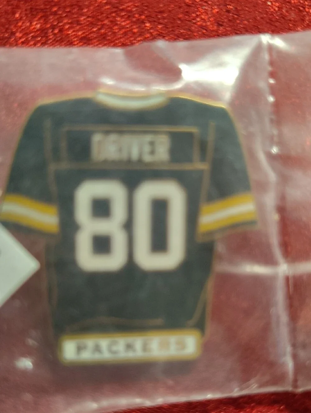 Black Number 80 Football Jersey Pin